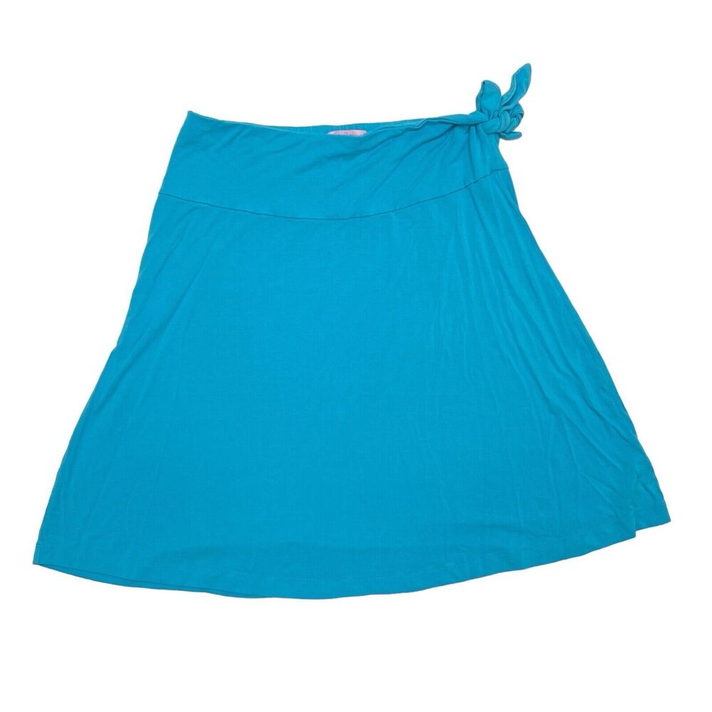 Lilly Pulitzer Skirt Size Small Blue Midi Stretch Tie Waist Tennis Core Preppy